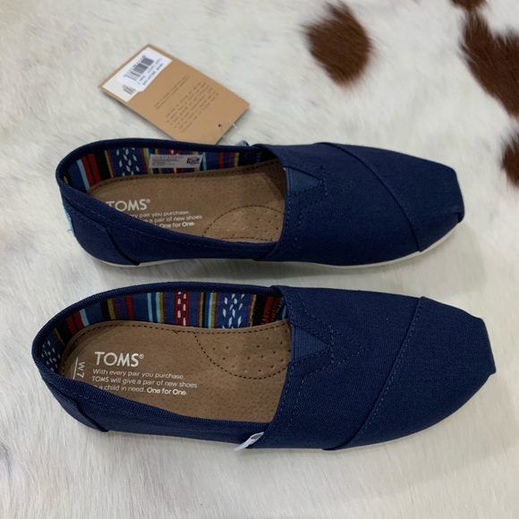NWT• TOM’S Classic Navy Alpargata Venice Coll - Picture 5 of 12
